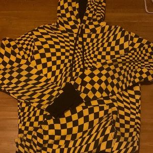 Yellow checkered hoodie